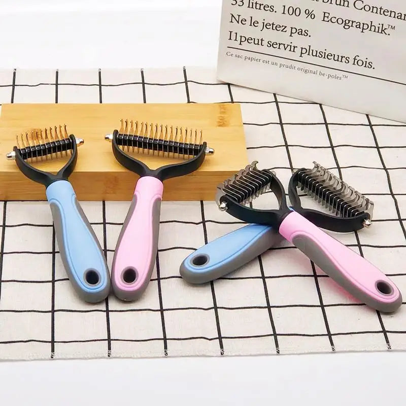 New Professional Pet Cat Hair Removal Comb Brush Dog Grooming Shedding Tools Puppy Hair Shedding Trimmer Pet Fur Trimming Combs